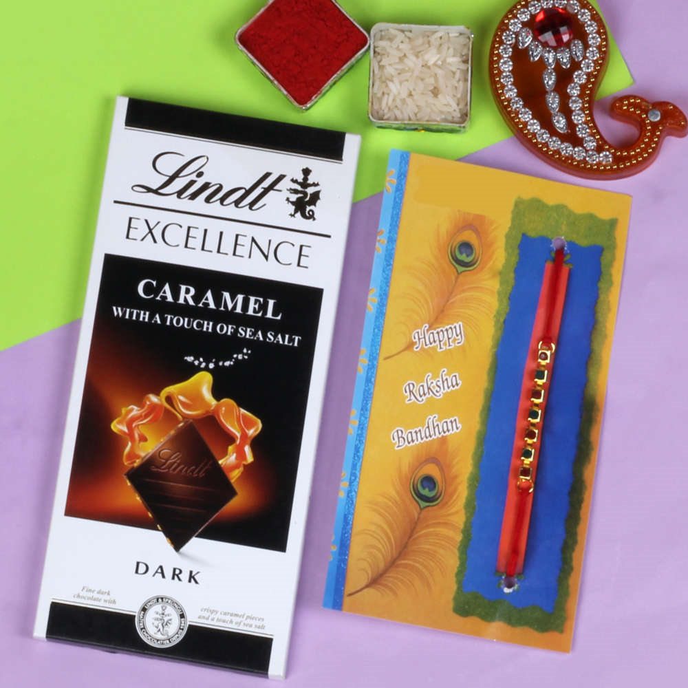 Rakhi with Caramel Lindt Excellence Chocolate