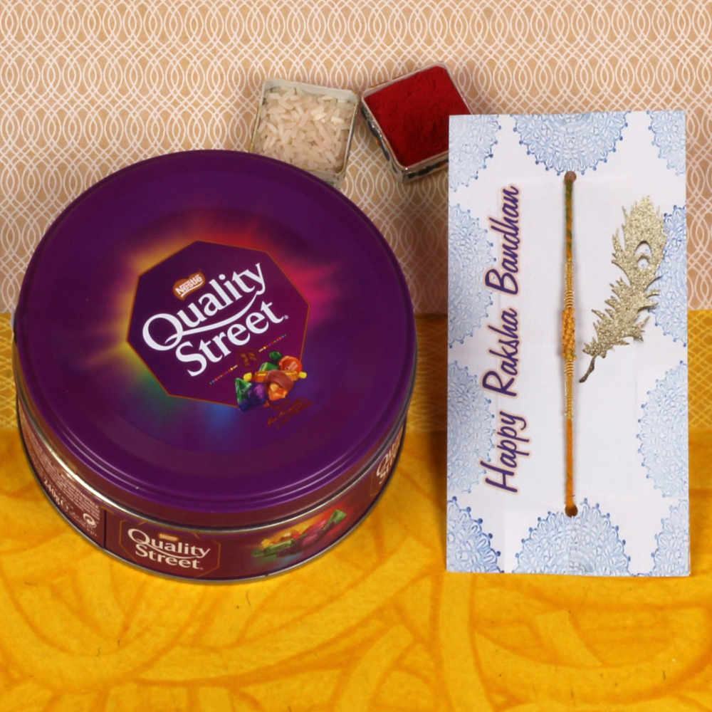 Rakhi Gift Combo of Quality Street Chocolate