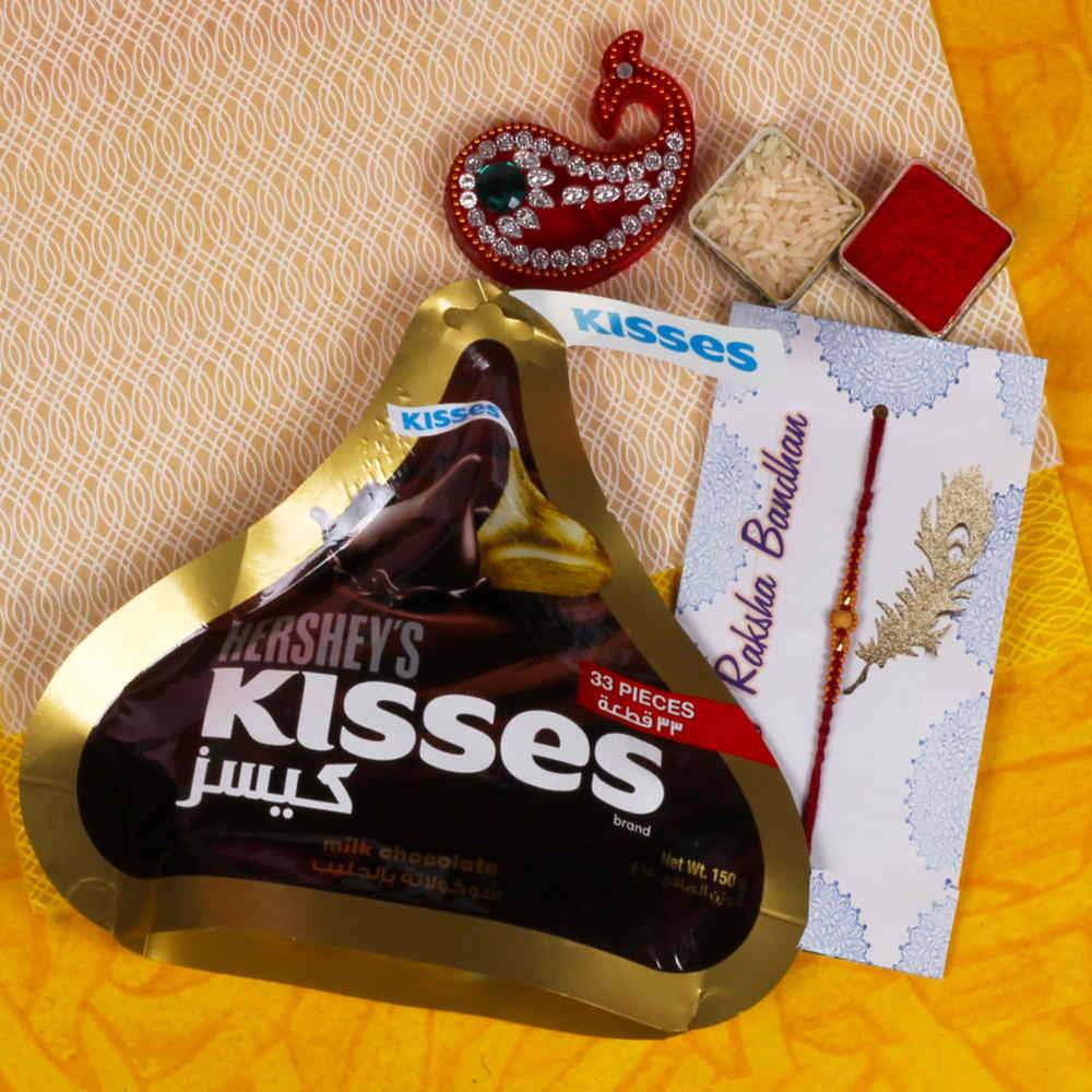 Rakhi with Hersheys Kisses Milk Chocolate