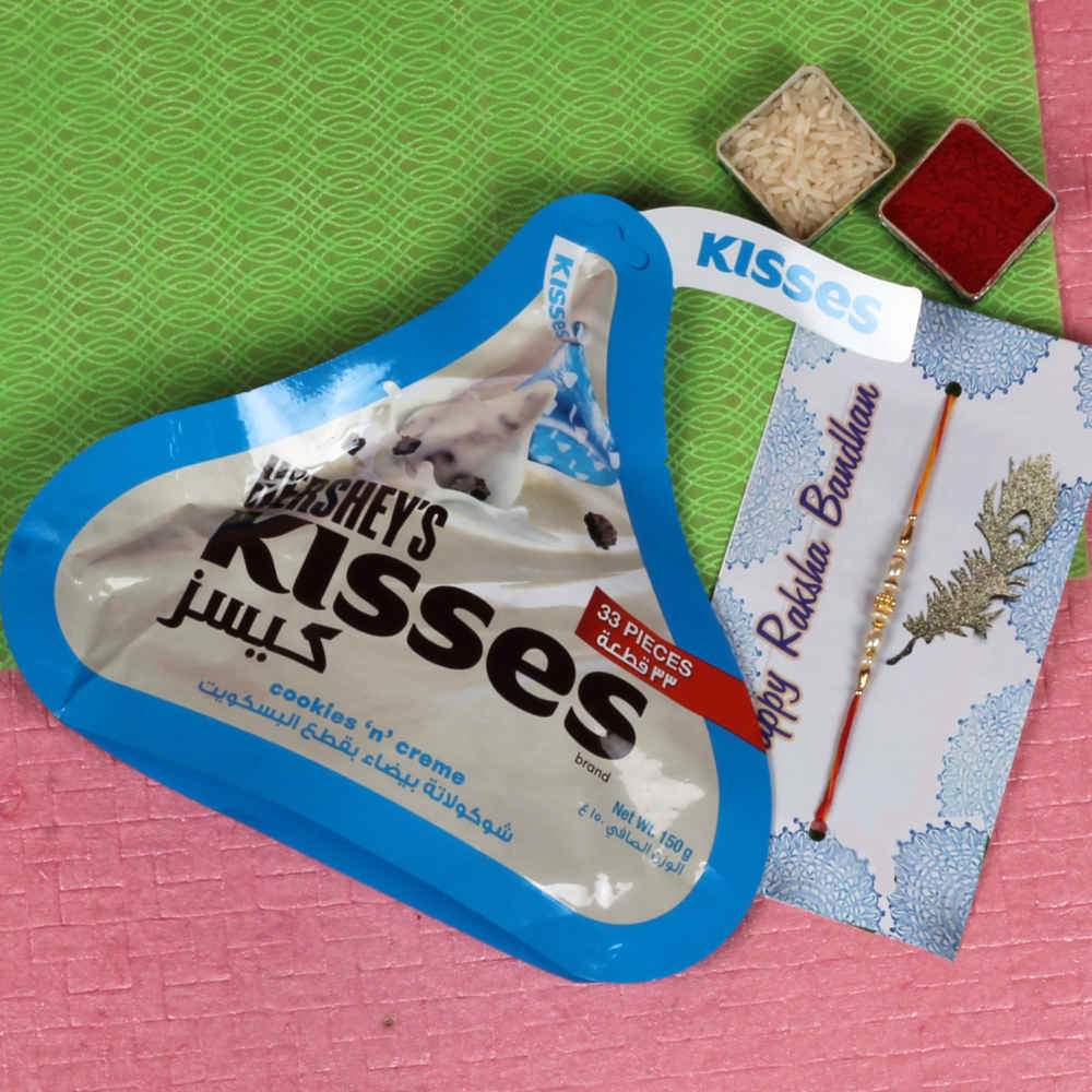Rakhi with Hersheys Kisses Creme Chocolate