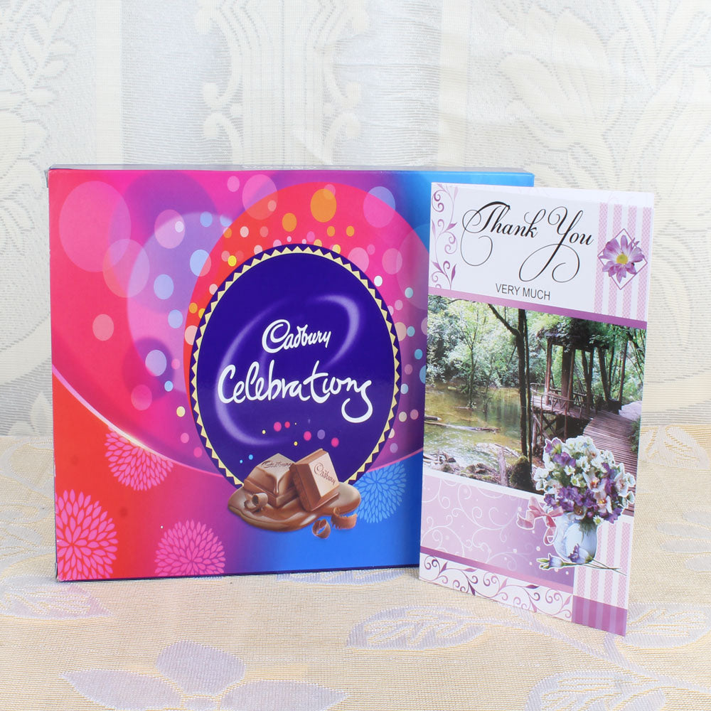 Cadbury Celebration Box and Thank you Card