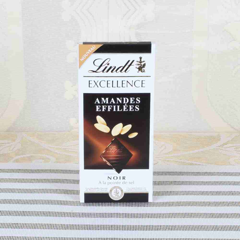 Noir Amandes Grillees Flavour Lindt Excellence Chocolate Bar