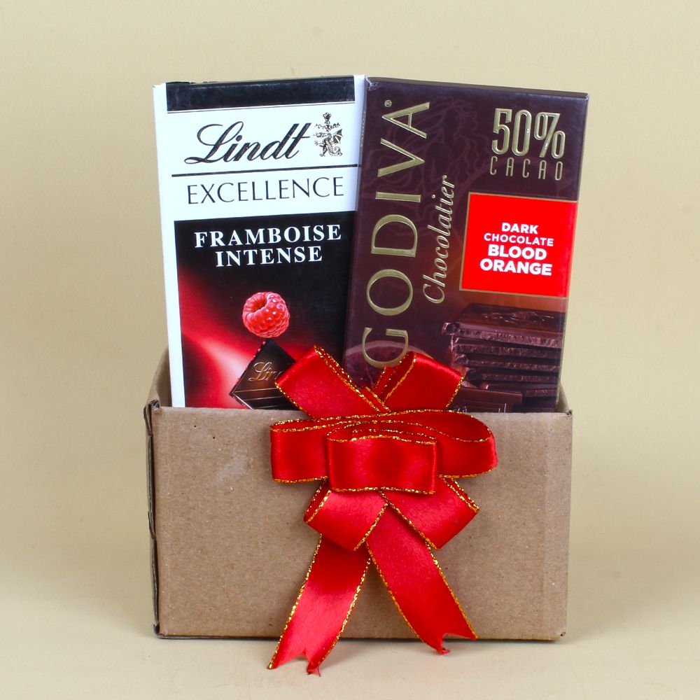 Godiva Cacao Dark Chocolate with Lindt Excellence Intense Chocolate