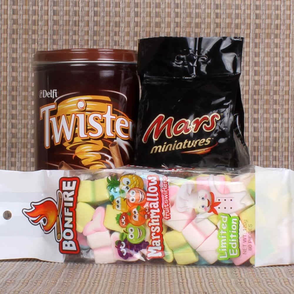 Mars and Marshmallow with Wafer Roll