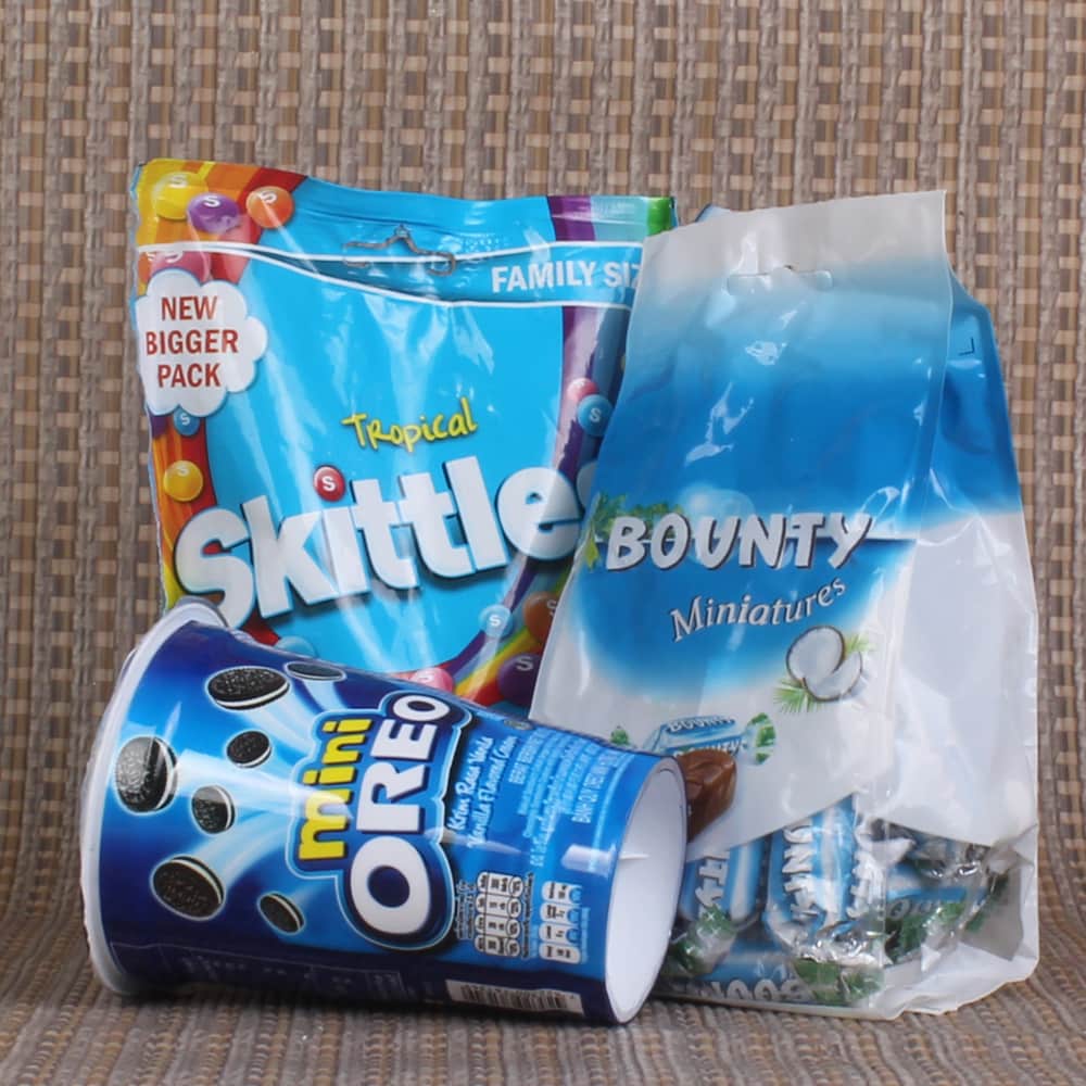Combo of Bounty and Skittles Mini Oreo