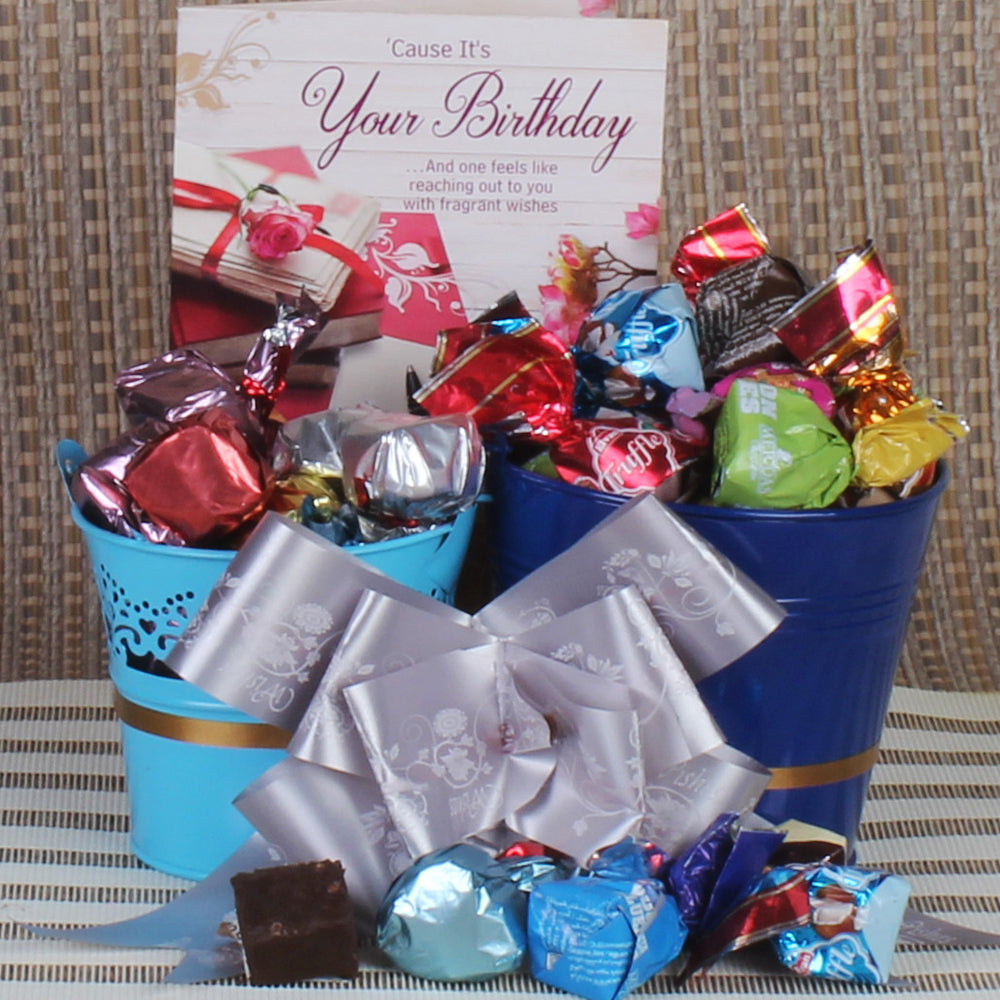 Buckets Full of Birthday Chocolates