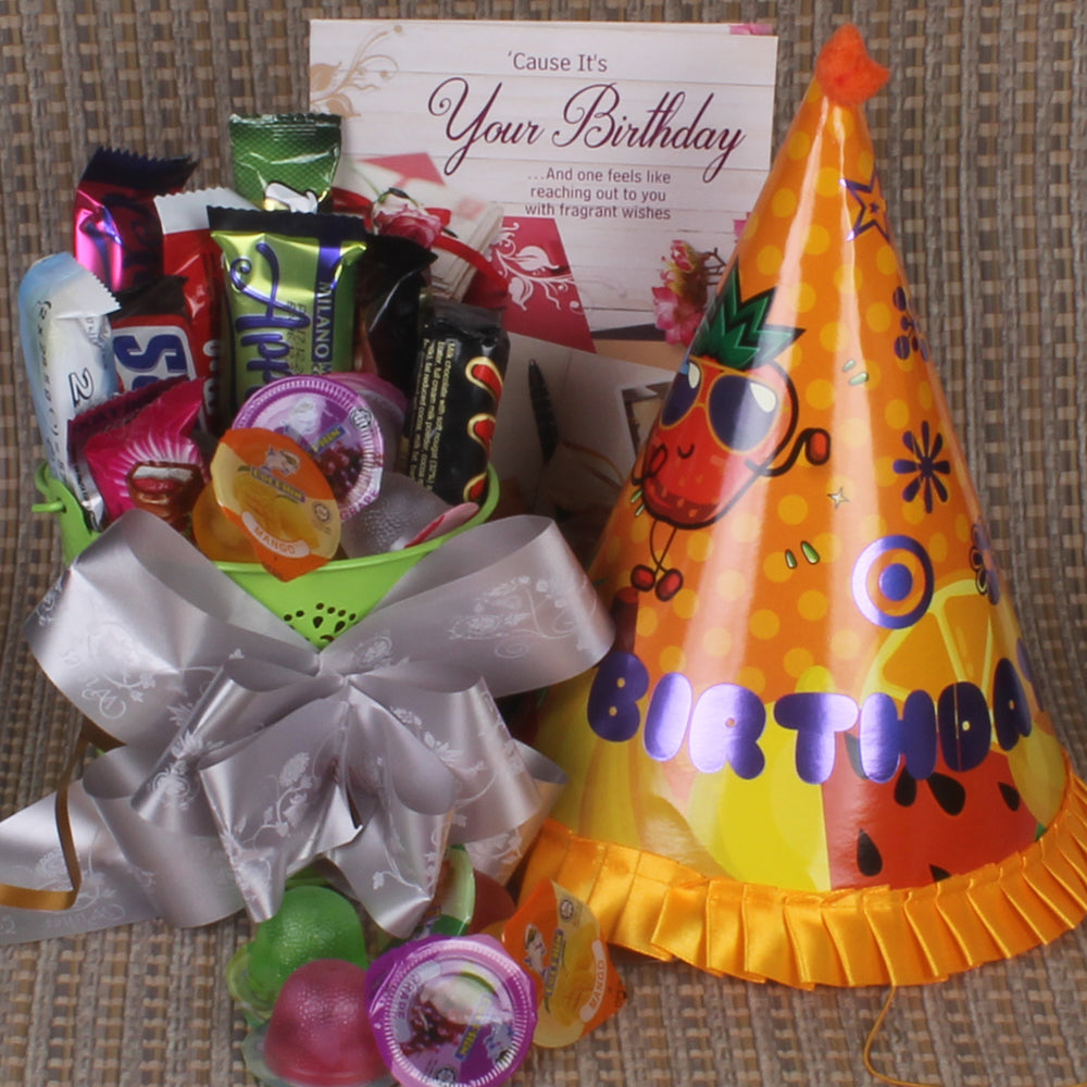 Birthday Special Bucket of Imported Chocolates Jelly