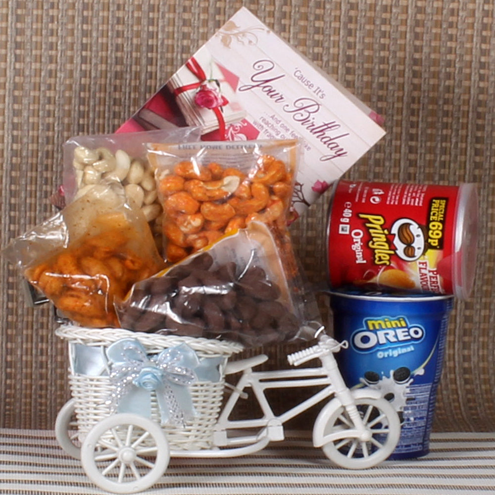 Birthday Cycle of Dryfruits and Chocolate Waffer