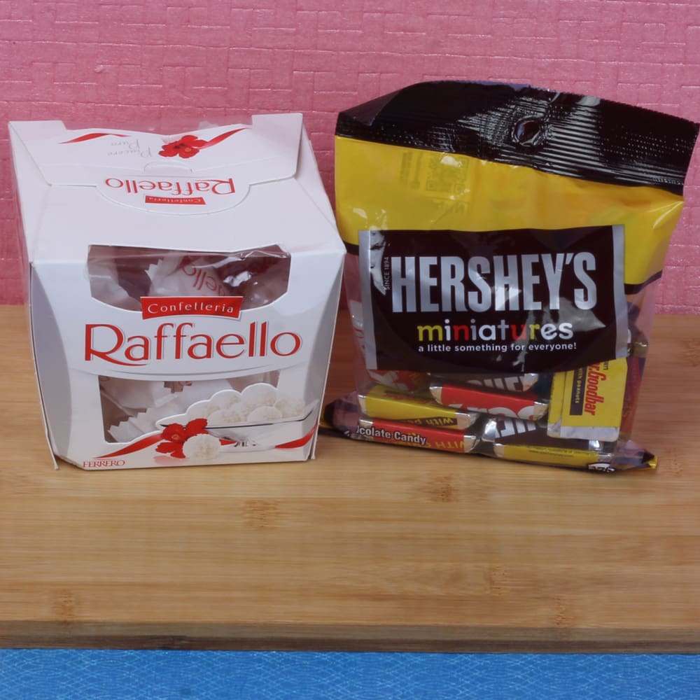 Combo of Raffaello Chocolate and Hershey's Miniature