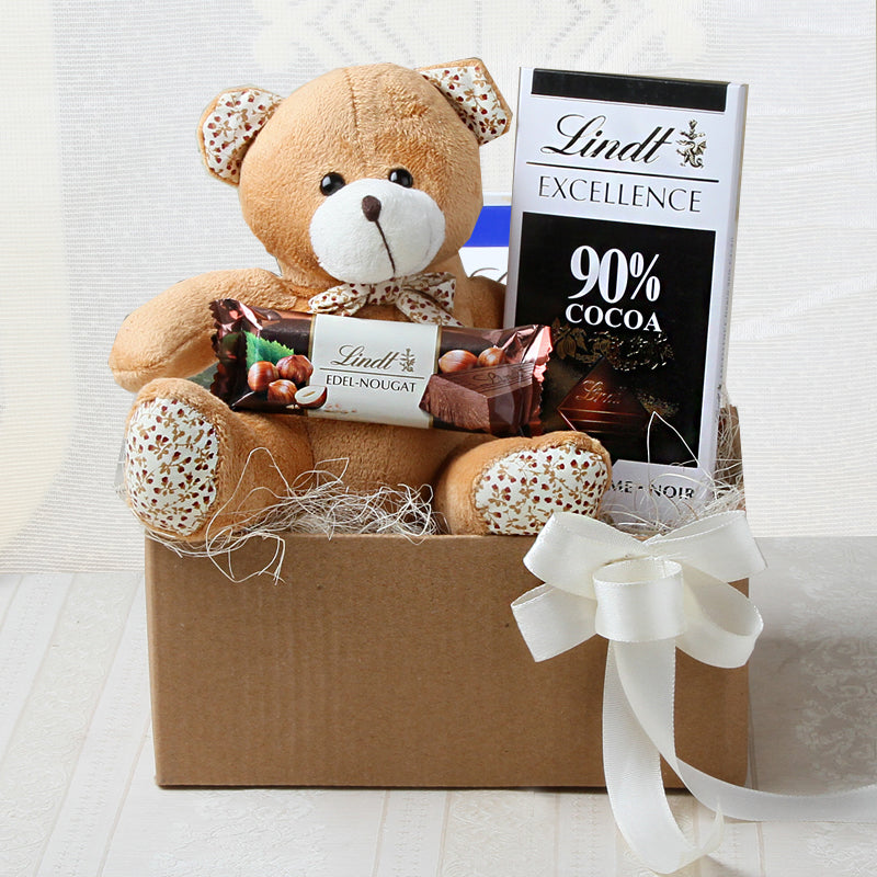 Teddy in store a box delivery