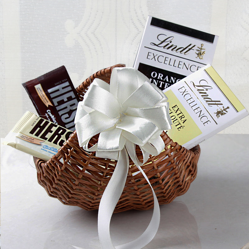 Lindt Excellence N Hersheys Chocolates in Basket