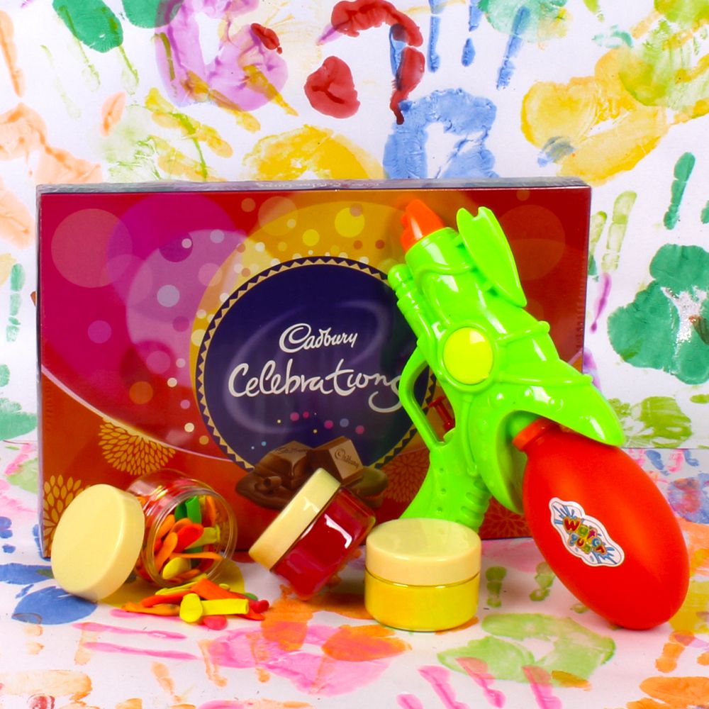 Cadbury Celebrations Chocolate with Holi Water Gun