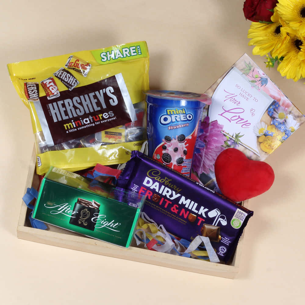 Valentines Love Gift Goodies Tray