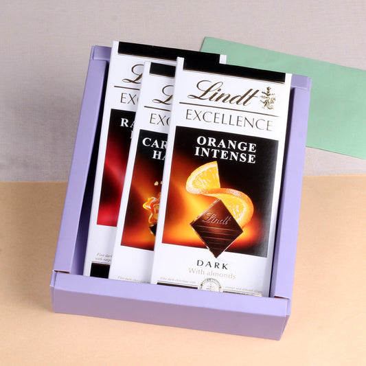 Lindt Excellence Three Chocolate Bars