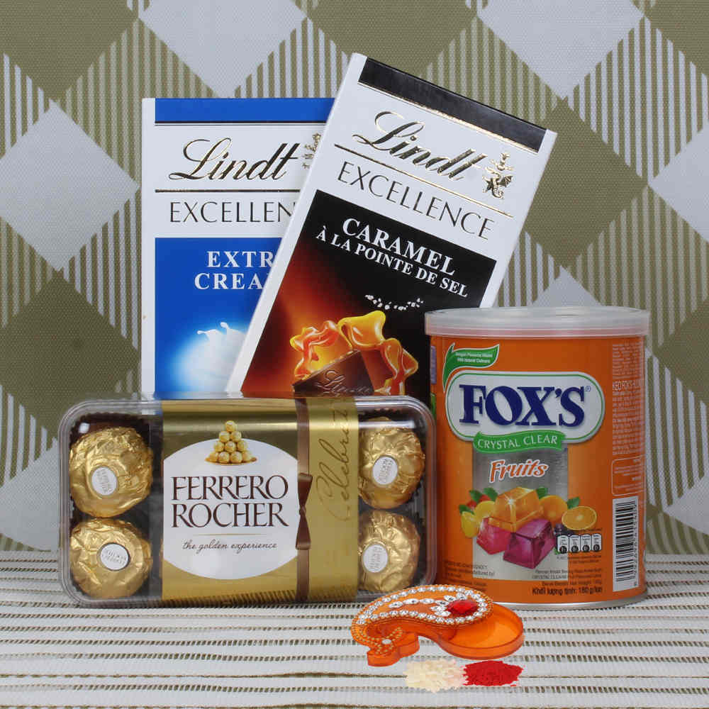 Bhai Dooj Tika Gift Set for Brother (Cadbury Celebrations Chocolate Gift  Pack, Roli Chawal and Moli