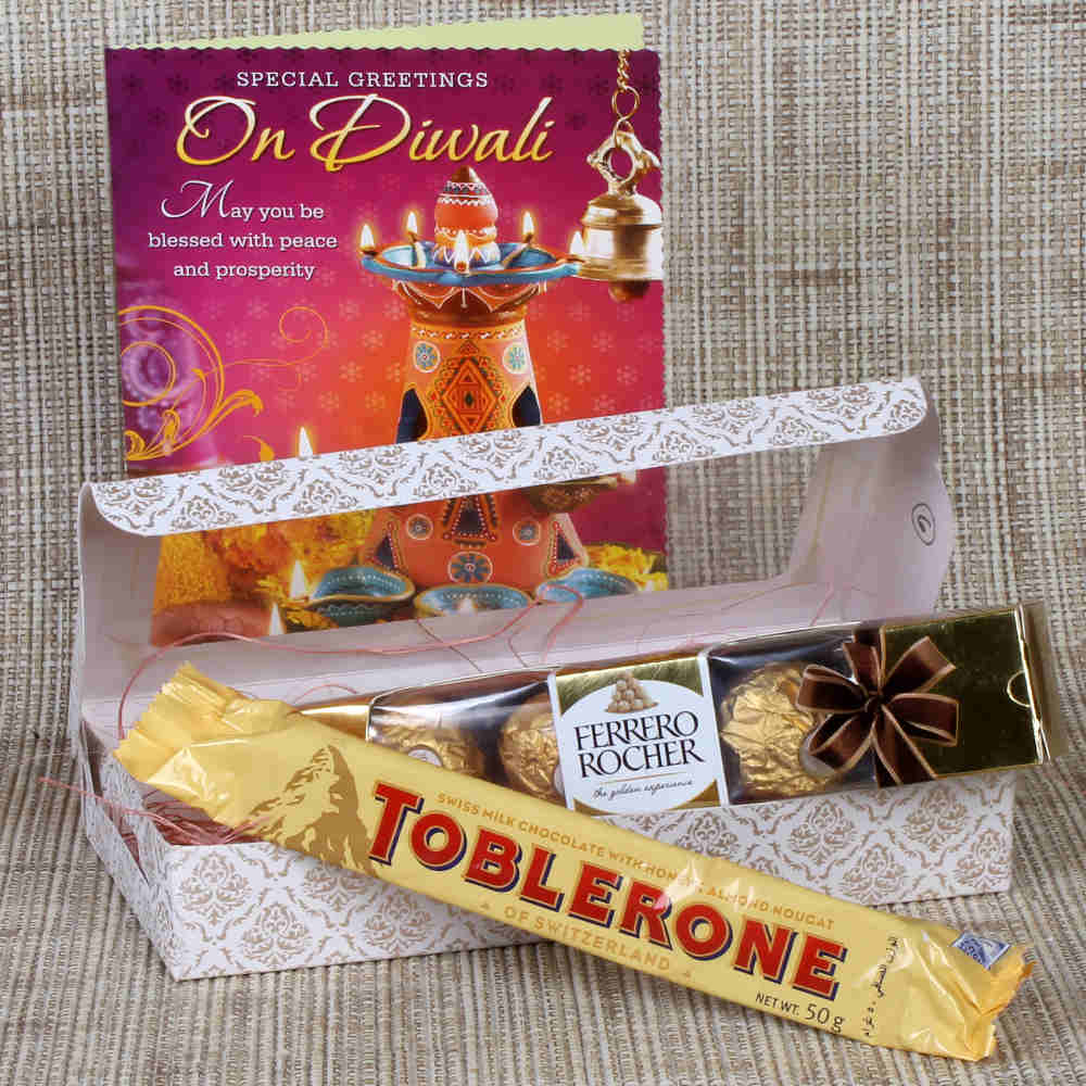 Ferrero Rocher and Toblerone Chocolate Greeting Card