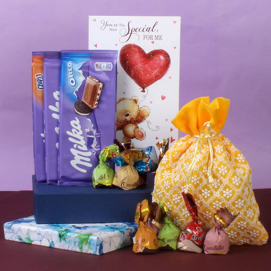Valentines Love Treat of Milka Chocolates