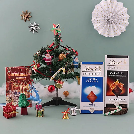 Decorative Christmas Tree and Chocolates Combo