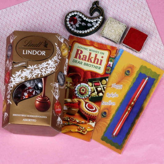 Rakhi Combo of Assorted Lindor Chocolates