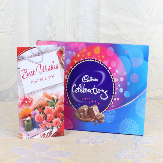Cadbury Celebration Box and Best Wishes Card