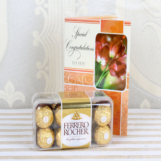 Ferrero Rocher Box and Congratulation Greeting Card