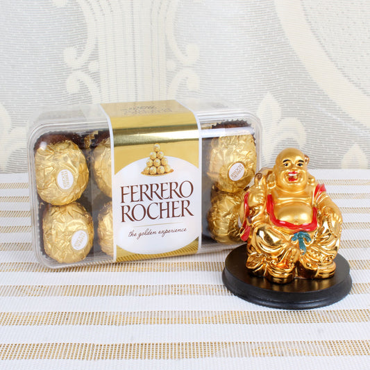 16 Pcs Ferrero Rocher Chocolate and Laughing Buddha