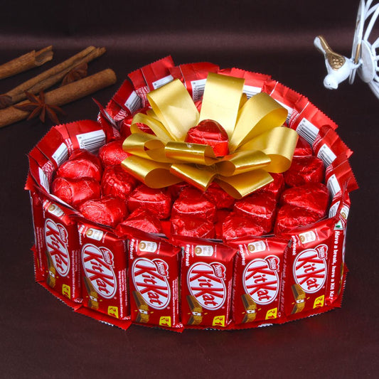 Heart Shaped Arrangement of KitKat Chocolates