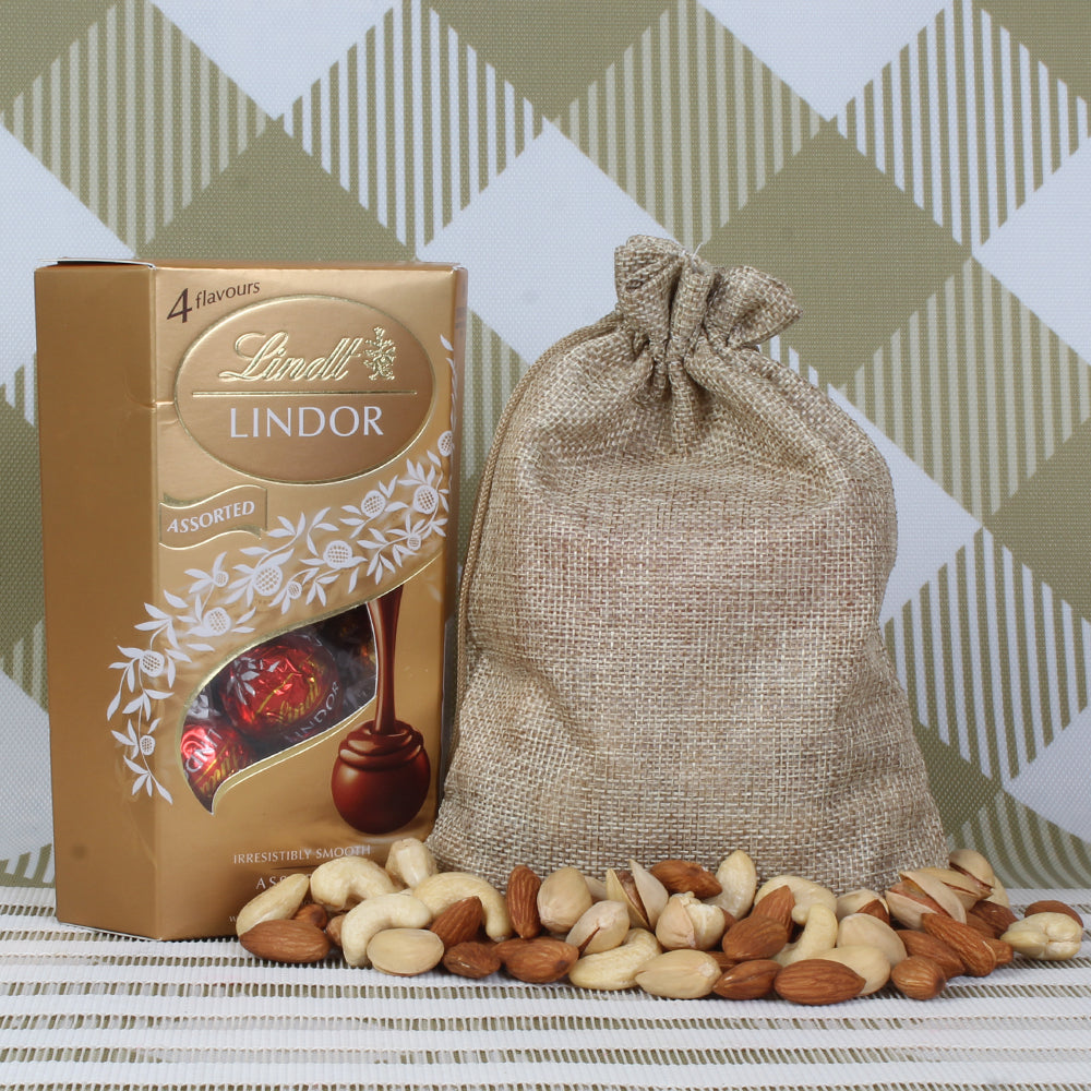 Lindor Box Back Dryfruit and Assorted Lindt Lindor Box – Chocolate Delivery Online