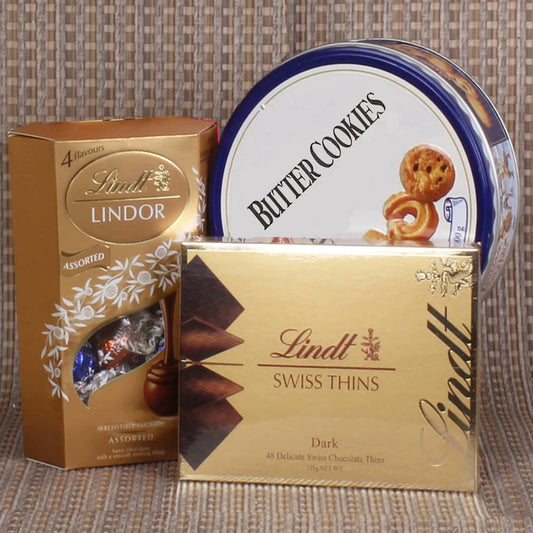 Lindt Lindor and Swiss Thins with Butter Cookies