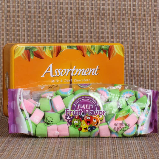 Assortment Chocolate Box and Marshmallow Pack