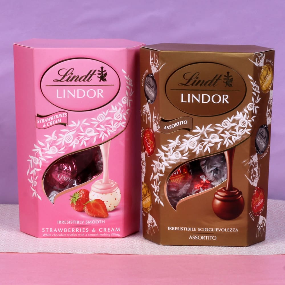 Lindor Strawberry Flavor and Assorted Chocolates Box