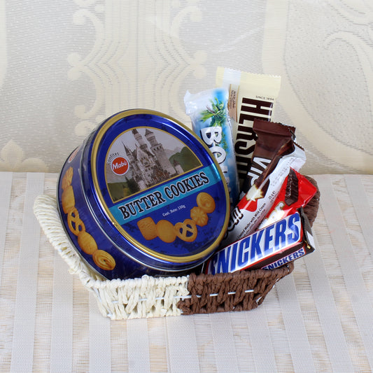 Basket of Cookies and Imported Mix Chocolates