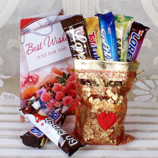 Mix Imported Chocolate Bars with Card