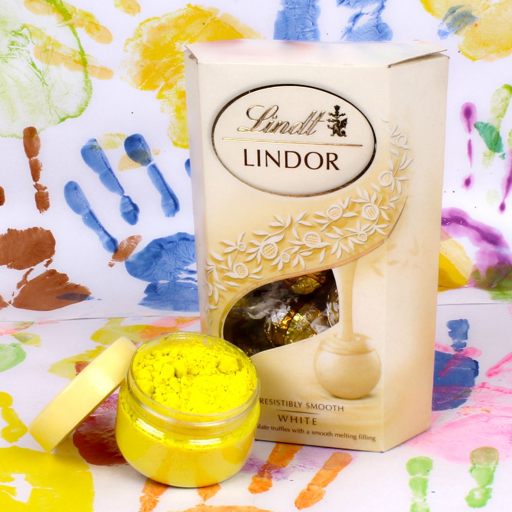 Herbal Holi Color with Lindt Lindor Chocolate