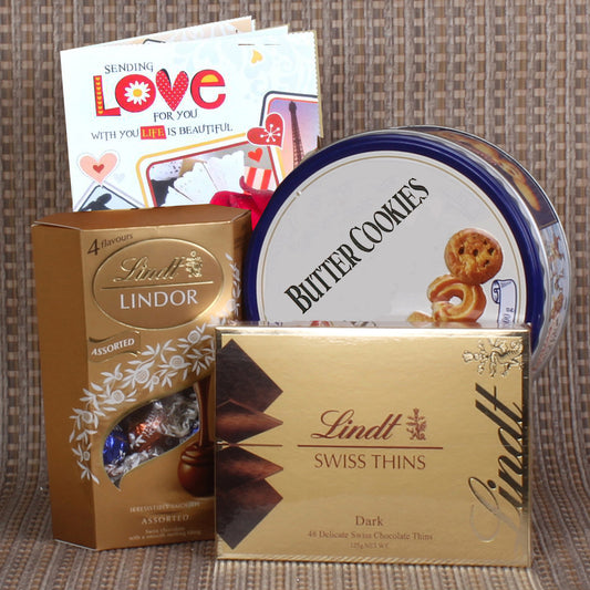 Valentines Day Combo of Imported Chocolates and Cookies