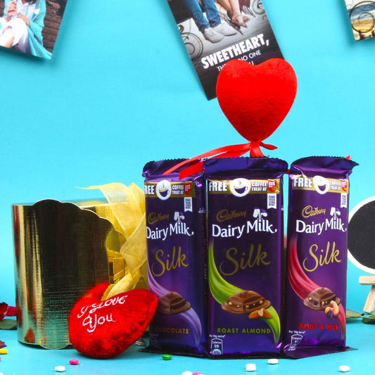 Love Gift of Dairy Milk Silk Chocolates