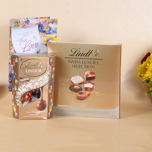 Love Combo of Lindt Swiss Luxury Selection and Lindor