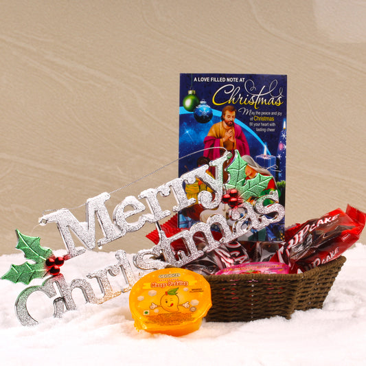 Combo of Merry Christmas Banner with Chocolates